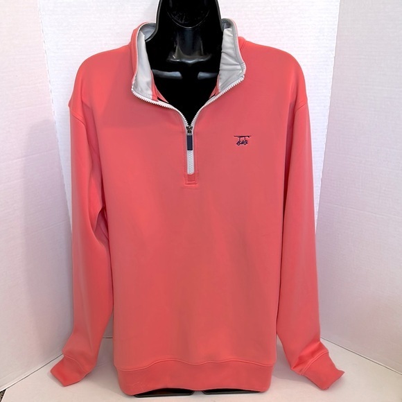 Bald head Blues Dogwood Quarter Zip- coral Men's med - Picture 1 of 11
